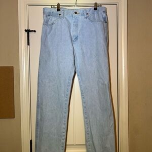 VTG WRANGLER Light Blue Men's Classic Straight Jeans 33x32